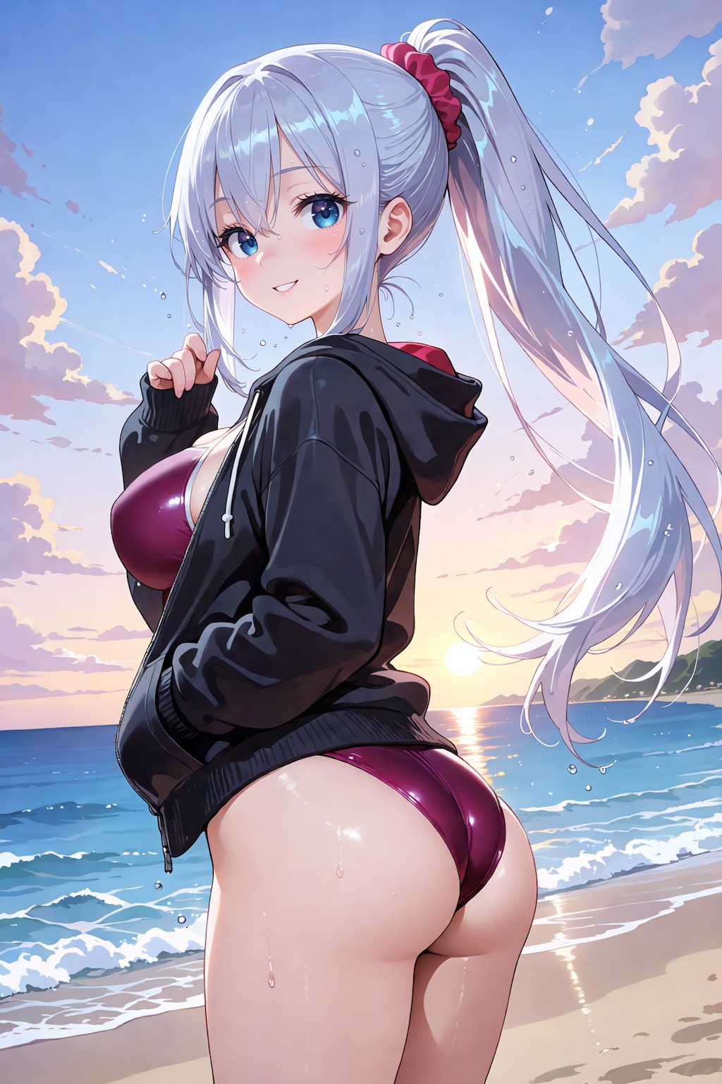 パーカー水着