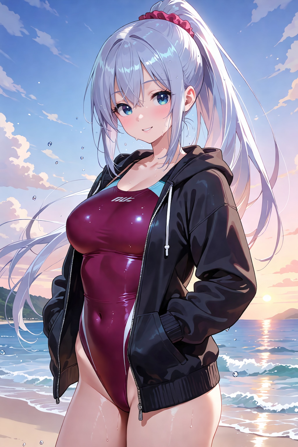 パーカー水着