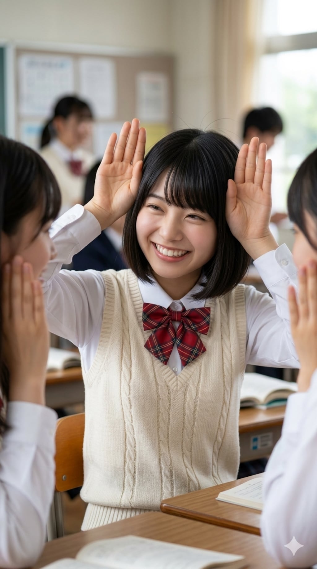 【超cute純真青春】教室の天使が放つ“連続ウサぴょんポーズ”の攻撃力がヤバい…ッ！！『無限うさ耳フェスティバル』を5連射でお届け！！💦✨