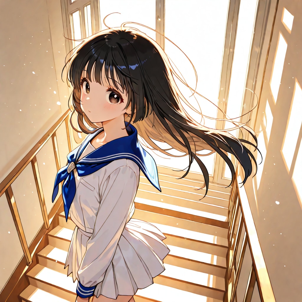 階段危ないよ | の人気AIイラスト・グラビア