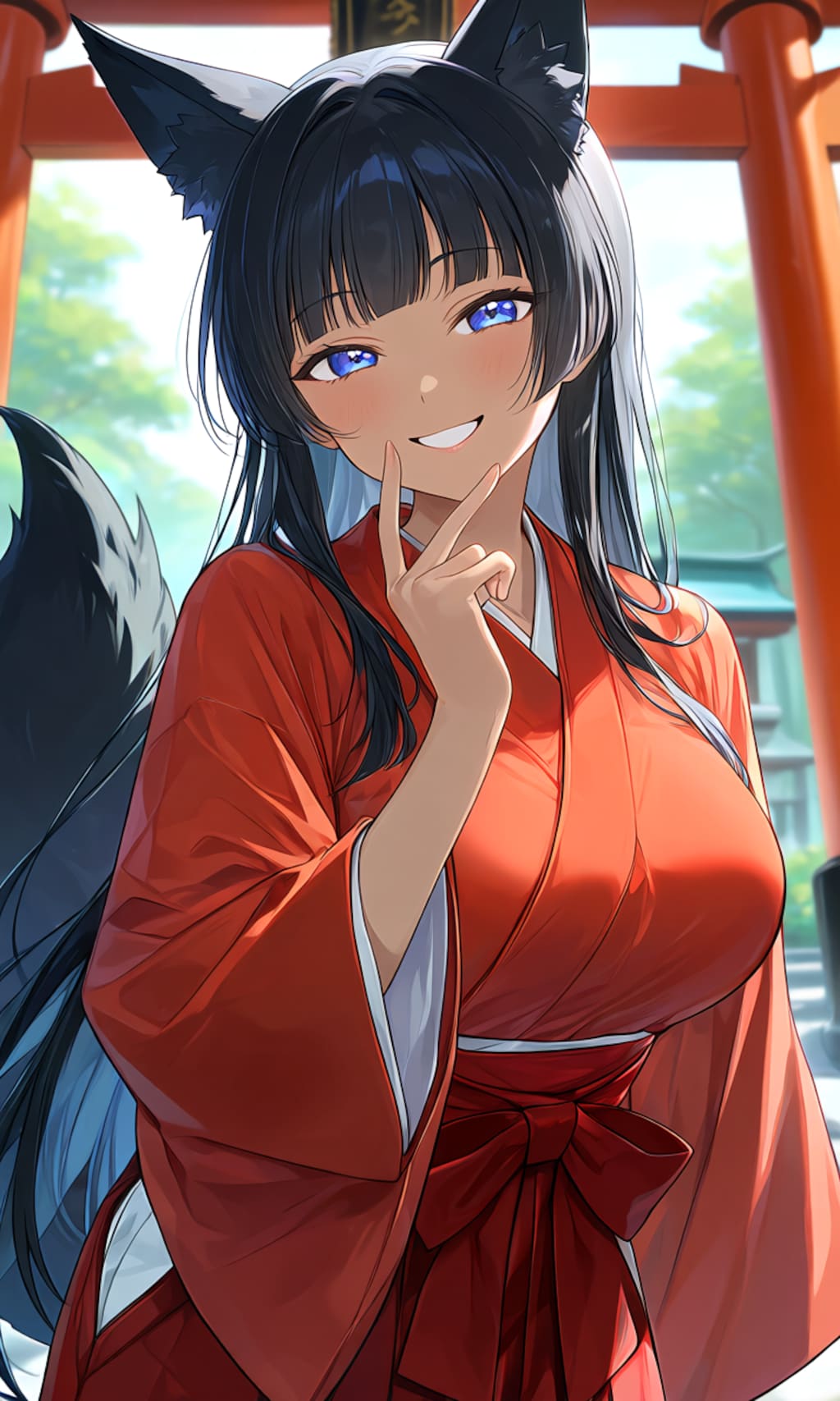 褐色狐巫女生成テスト