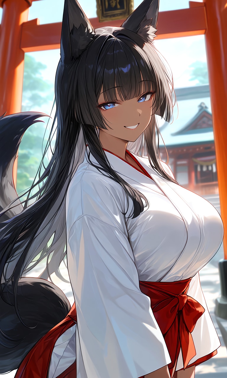 褐色狐巫女生成テスト