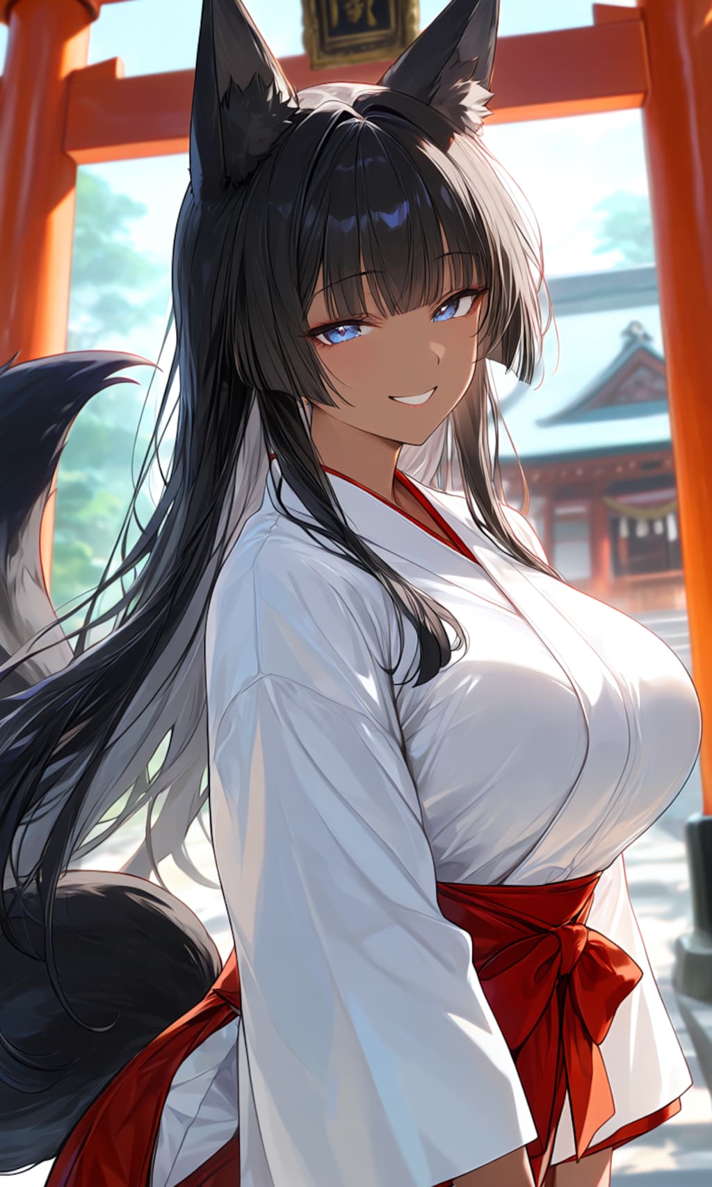 褐色狐巫女生成テスト