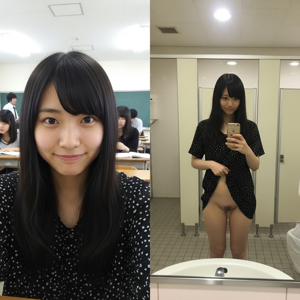 ノーパンで通学する大学生ONOFF＃１