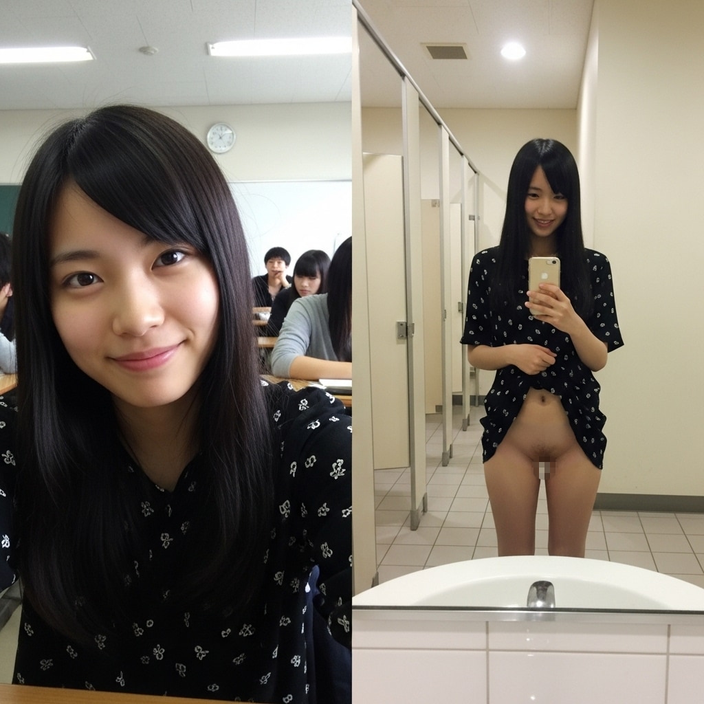 ノーパンで通学する大学生ONOFF＃１