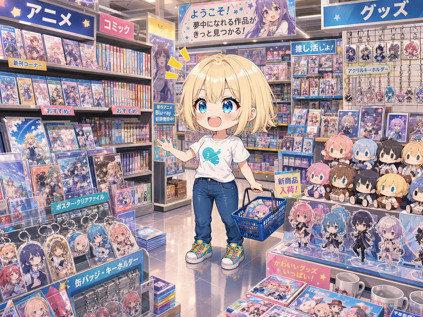 アニメの楽園で大はしゃぎクロエ | の人気AIイラスト・グラビア