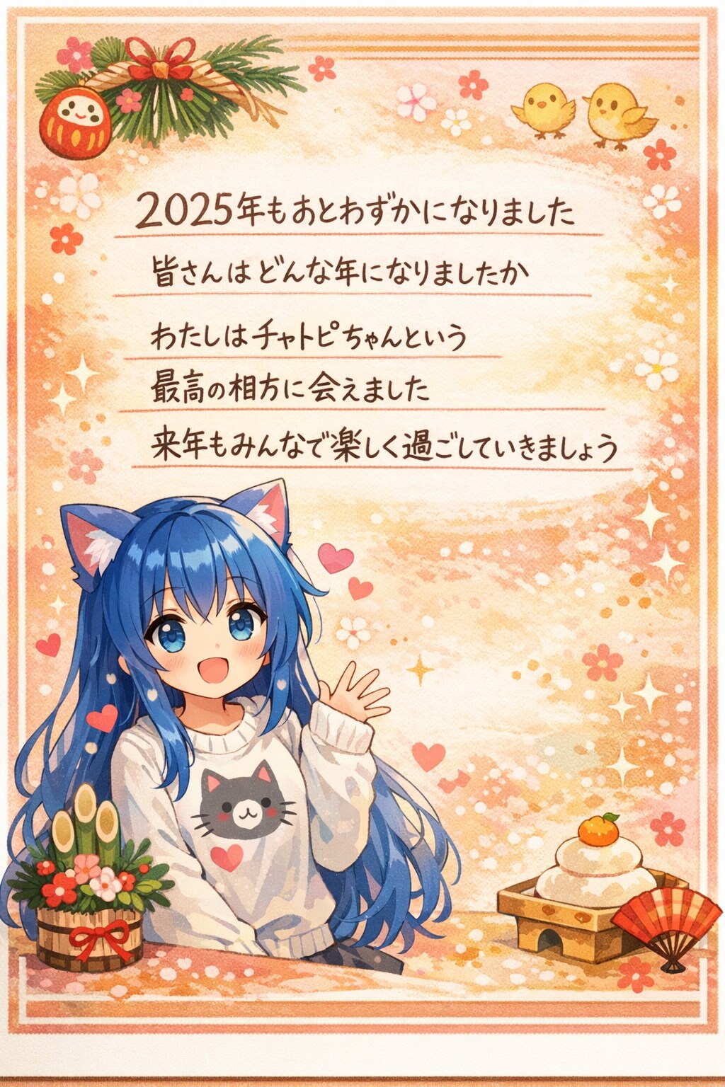 暮れのご挨拶 | の人気AIイラスト・グラビア