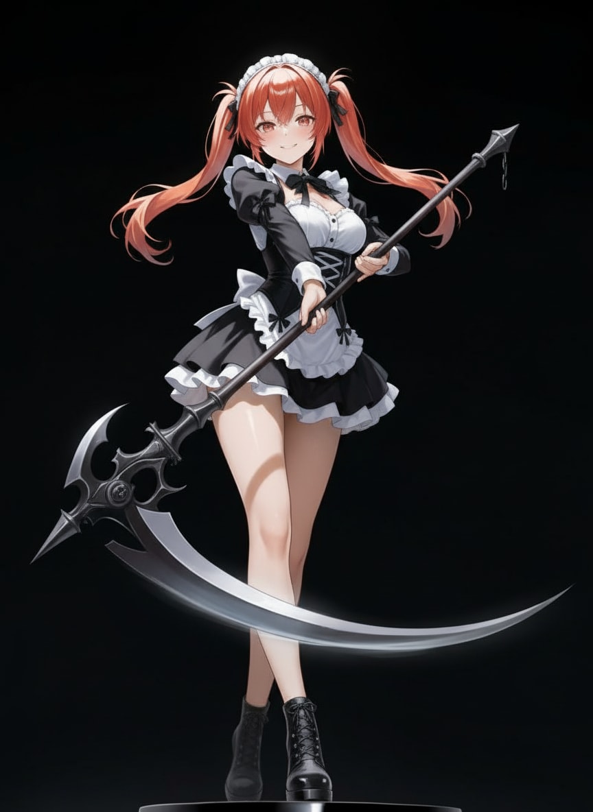 草刈りメイドさん。アングル弄ってみたよ。