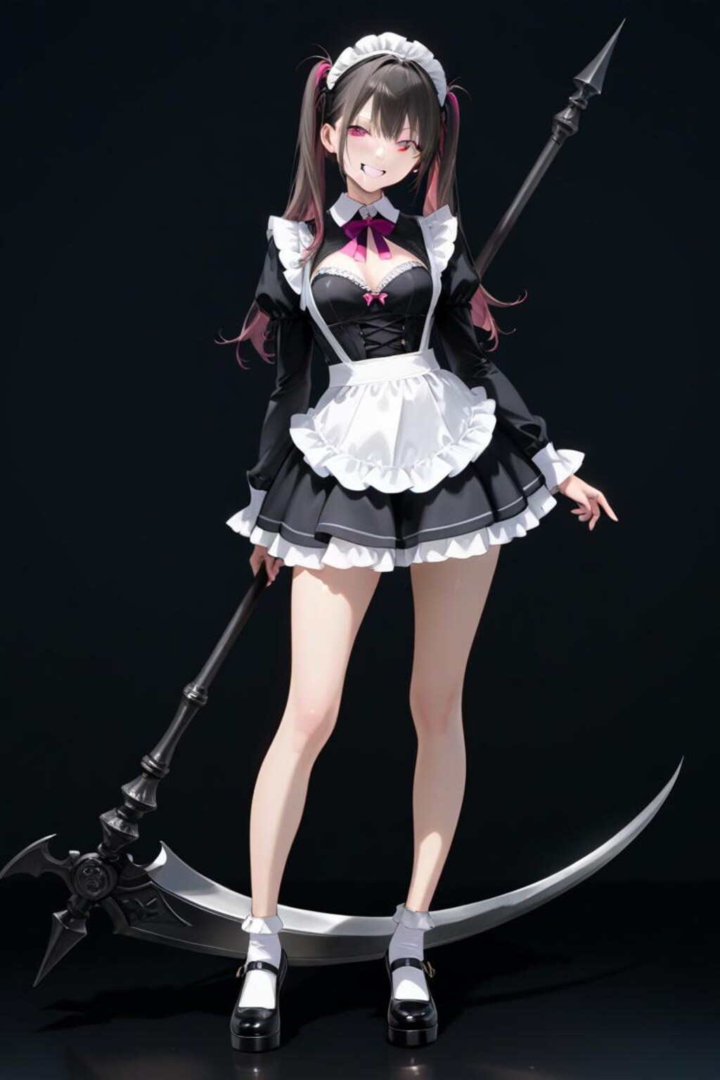 草刈りメイドさん。アングル弄ってみたよ。