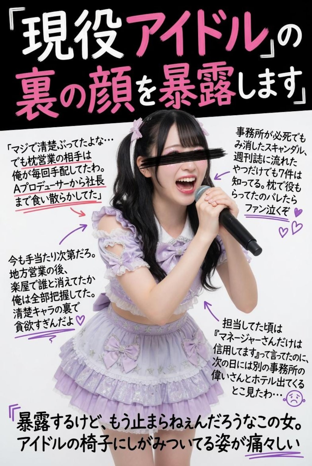 現役アイドルの裏の顔を暴露します