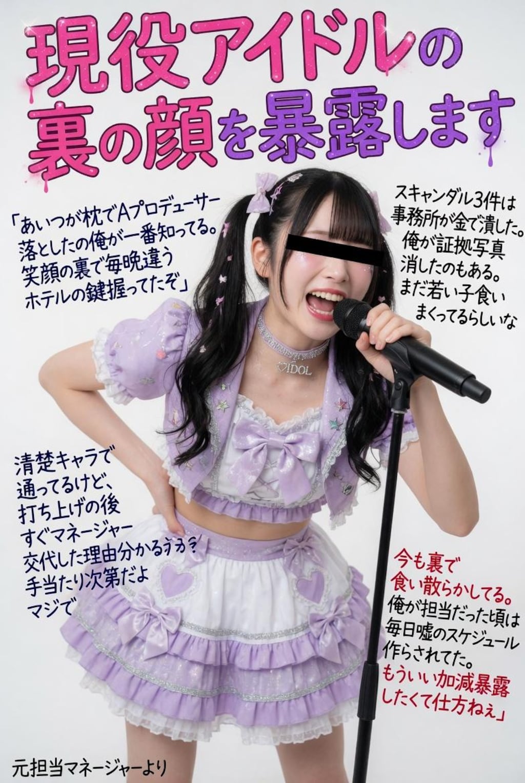 現役アイドルの裏の顔を暴露します