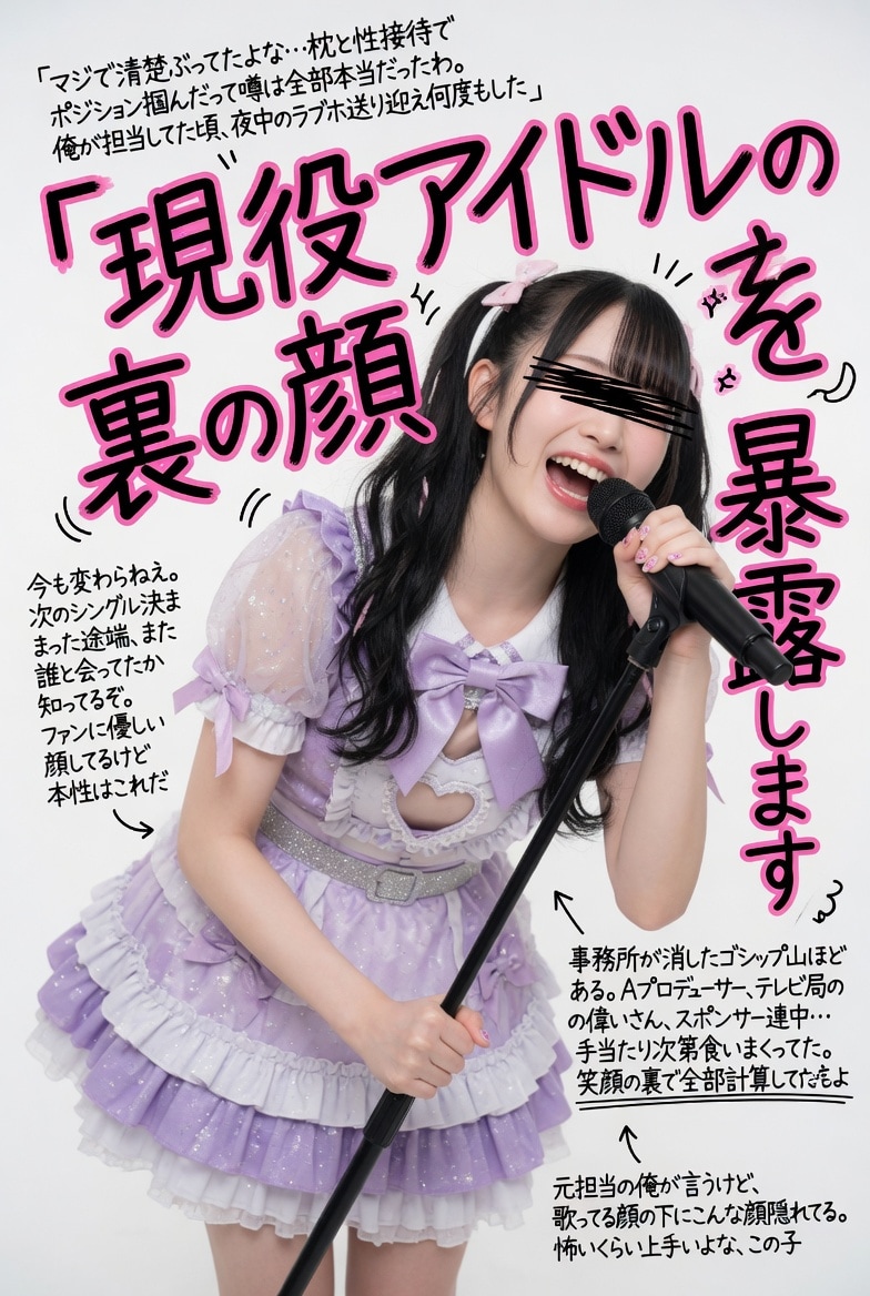 現役アイドルの裏の顔を暴露します