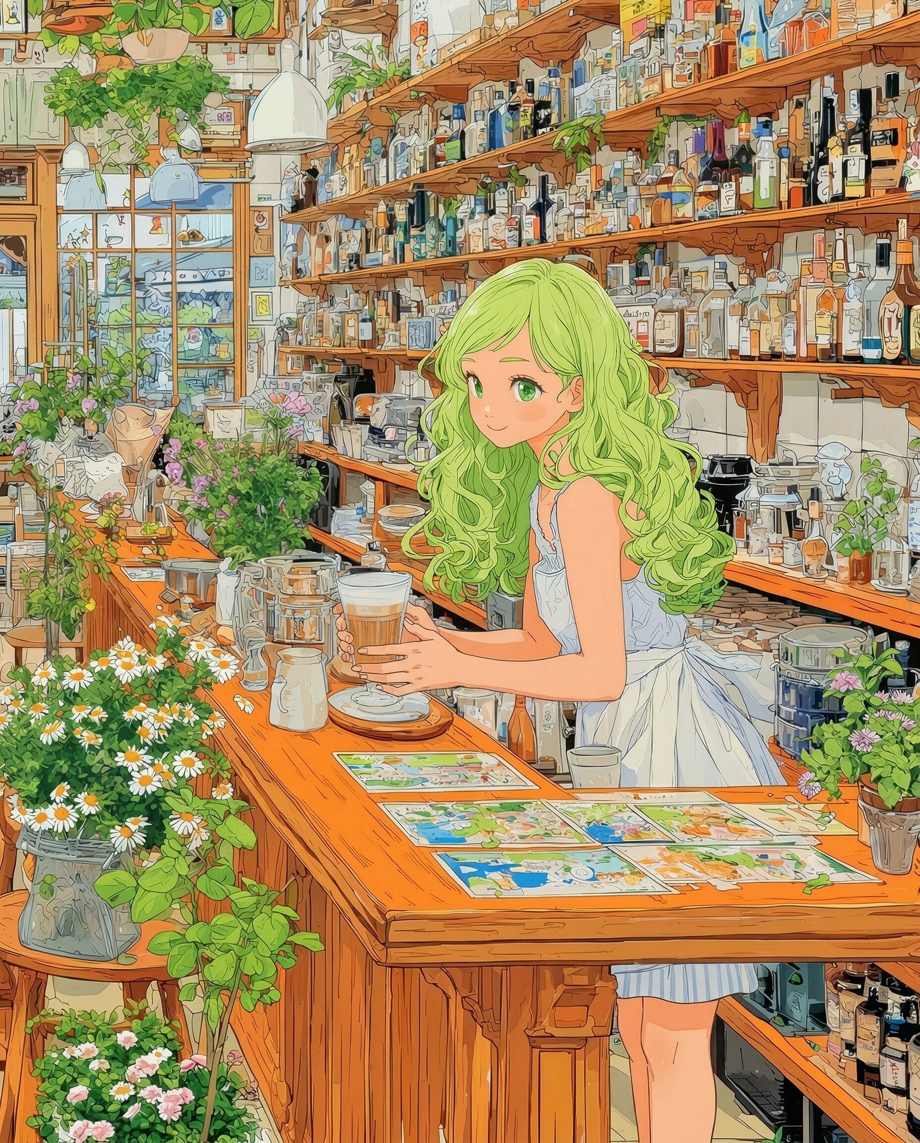 緑の彼女の店 | の人気AIイラスト・グラビア