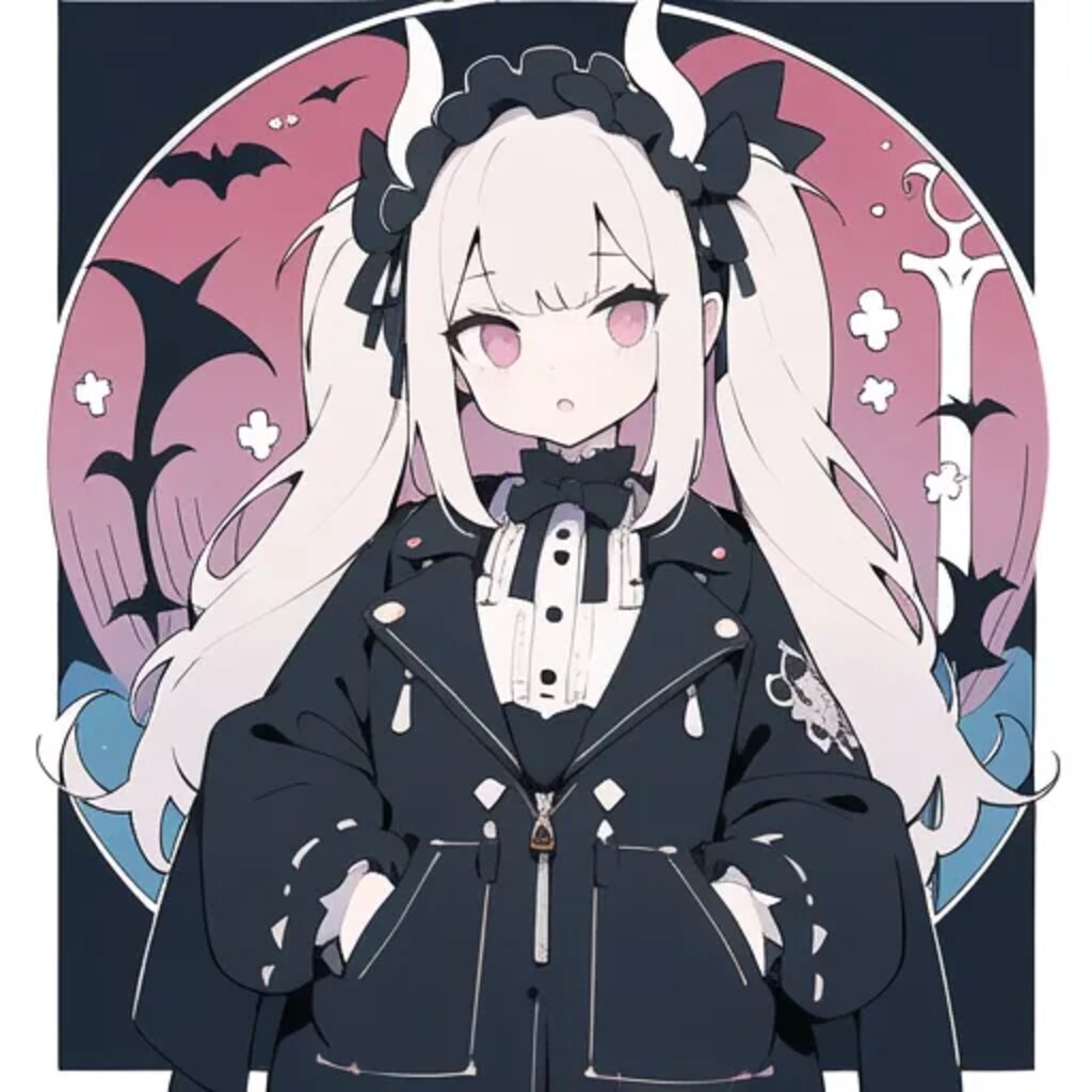 ポケット手ぇ突っ込み悪魔ガール×4