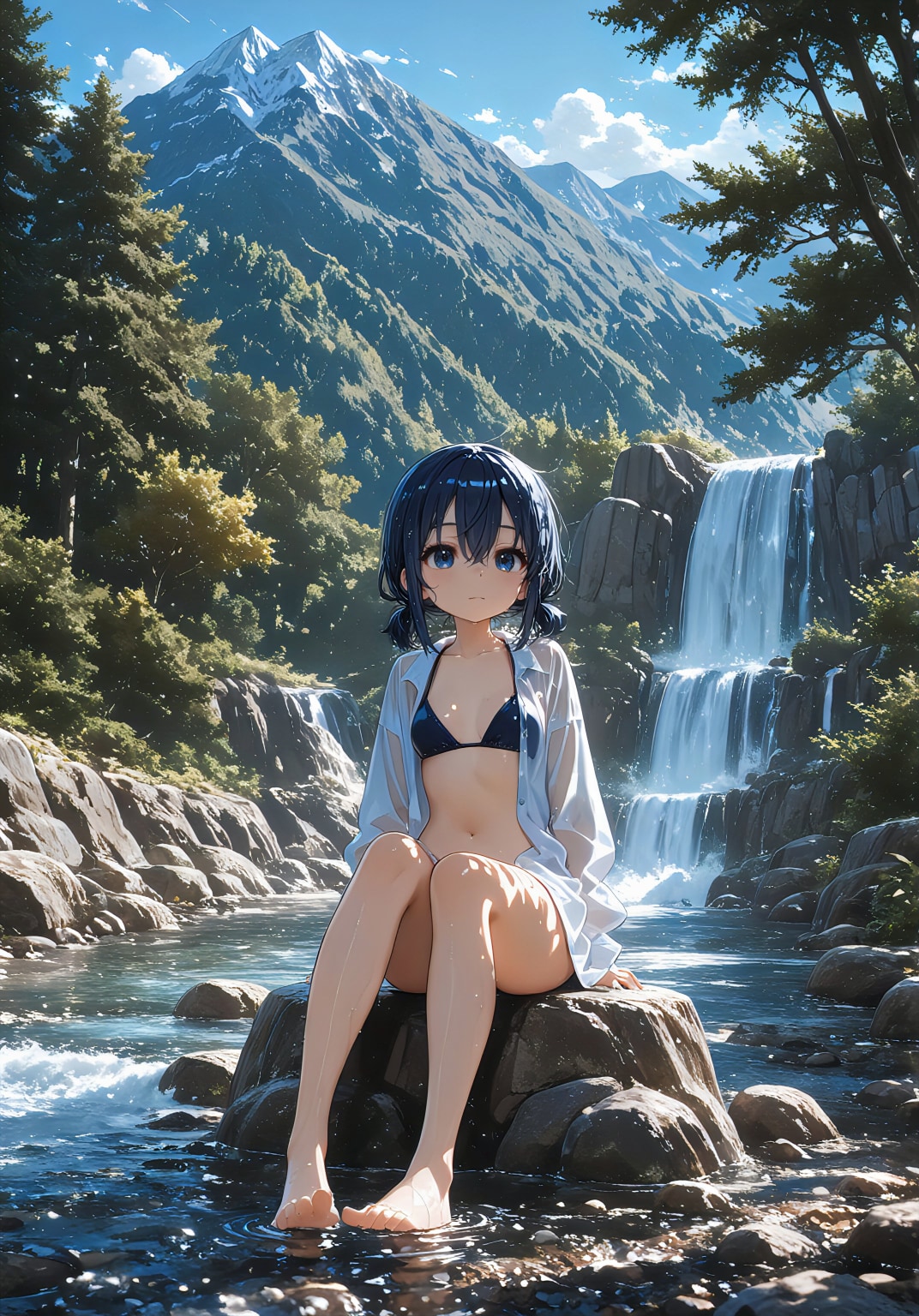 清流に佇む蒼依