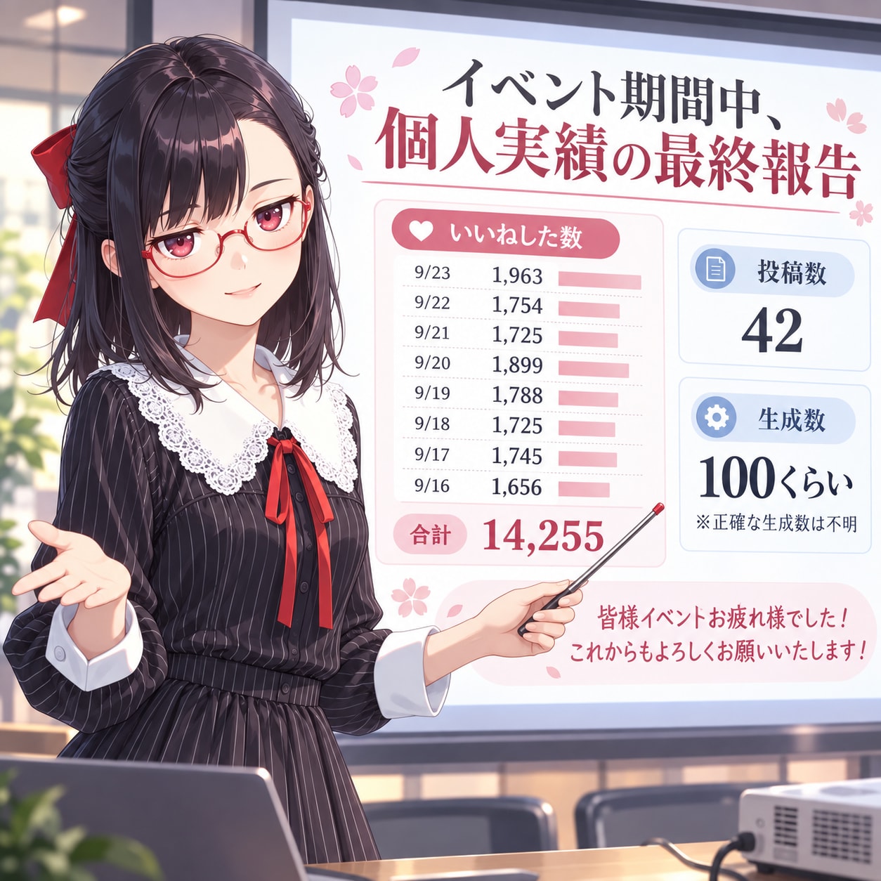 月夜の創作祭最終報告💞 | の人気AIイラスト・グラビア