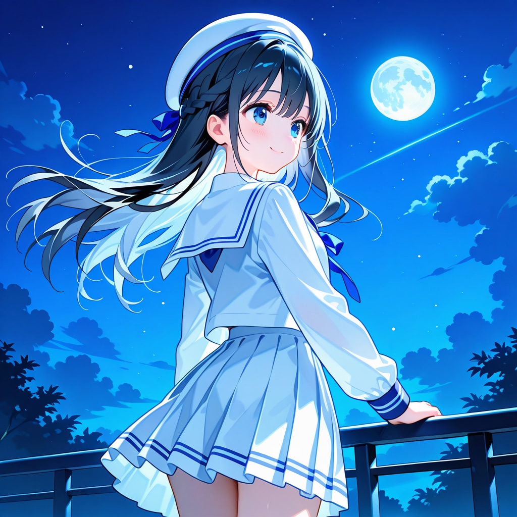 月夜 | の人気AIイラスト・グラビア