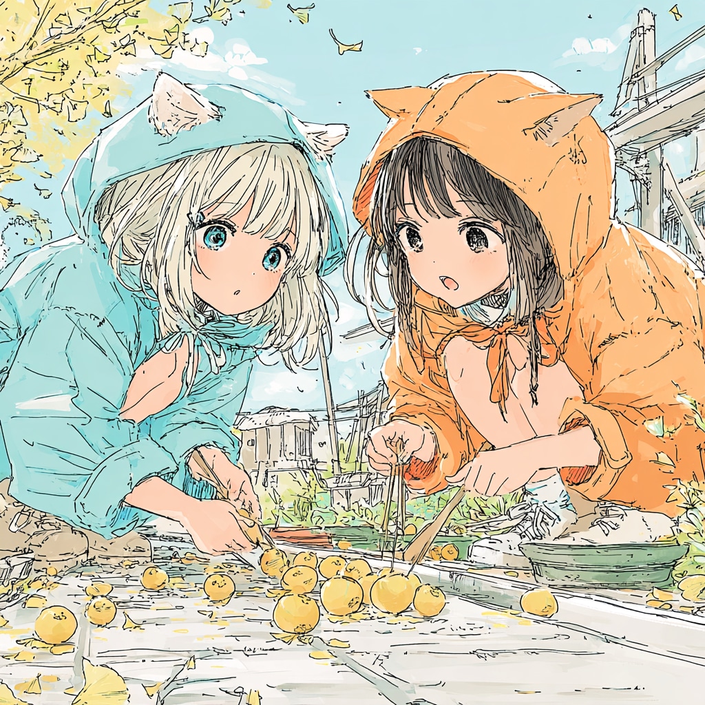 銀杏拾い | の人気AIイラスト・グラビア