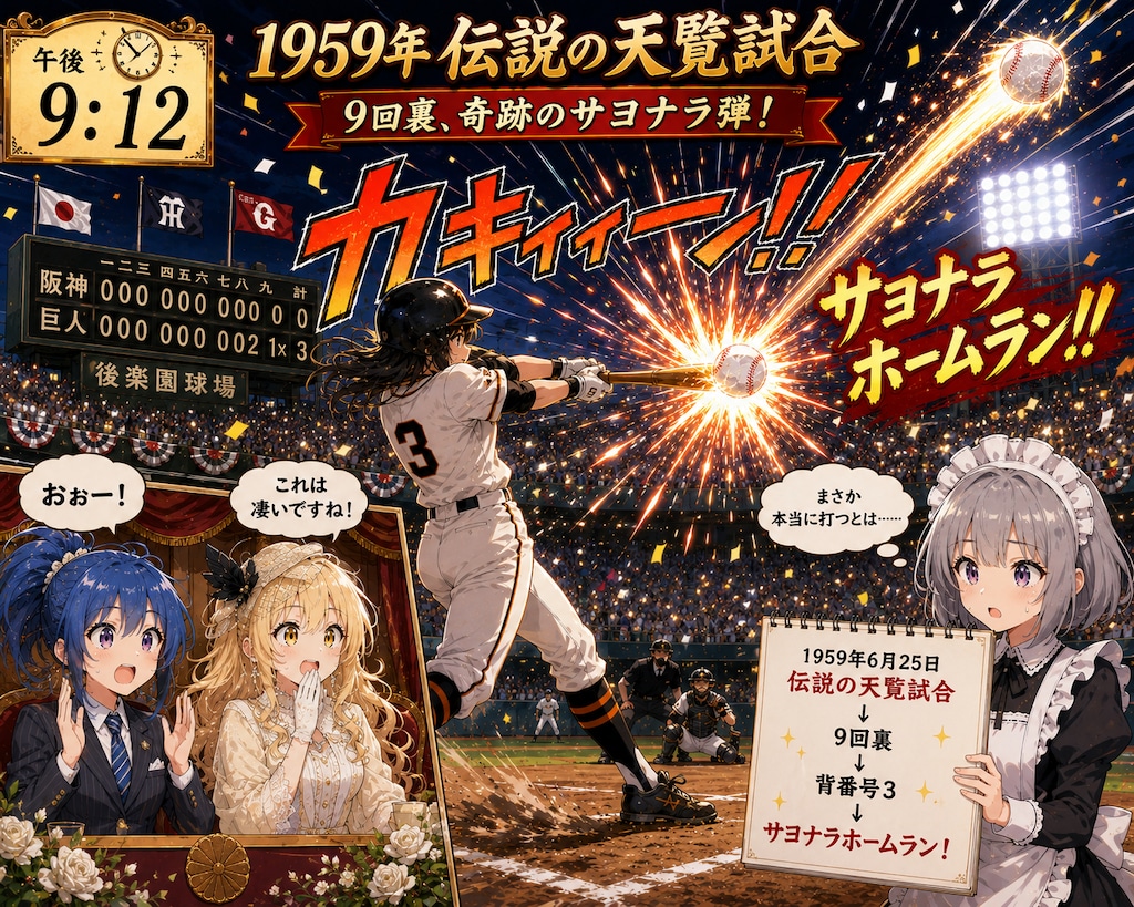 6月25日は天覧試合で長嶋茂雄がサヨナラホームランを打った日