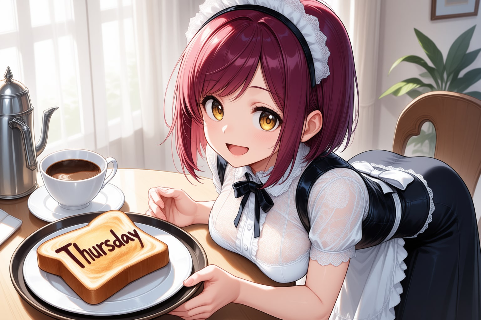 おはようございます（挨拶メイドの芽衣ちゃん）
