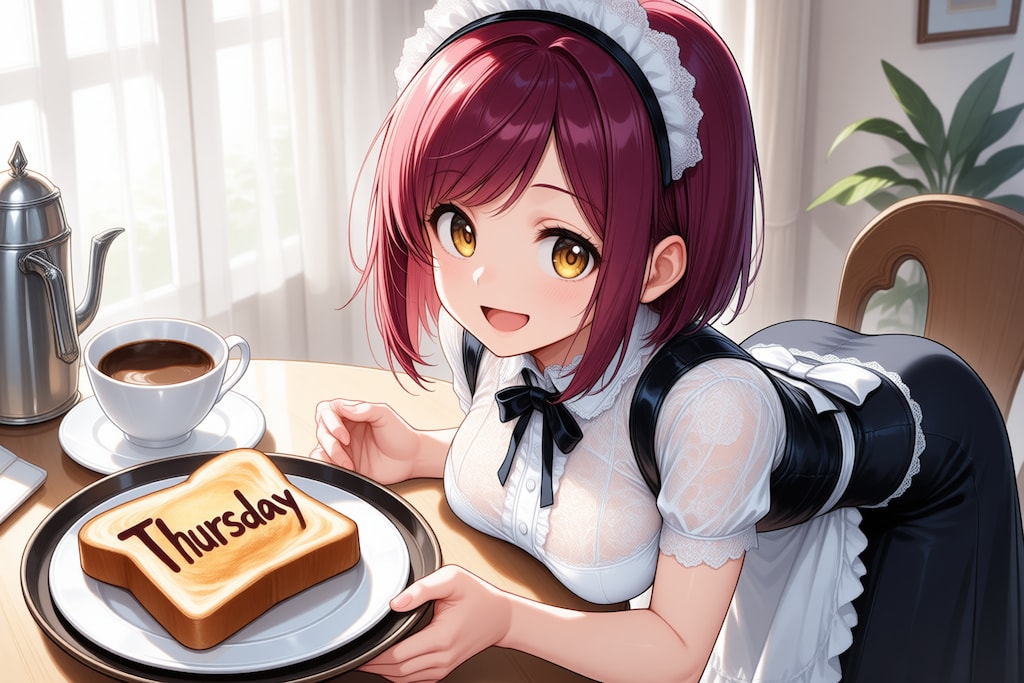 おはようございます（挨拶メイドの芽衣ちゃん）