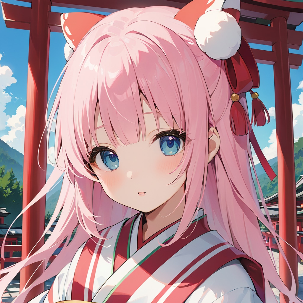 来栖木陰の巫女コスチューム