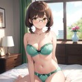 ミントグリーンの下着娘 5枚目