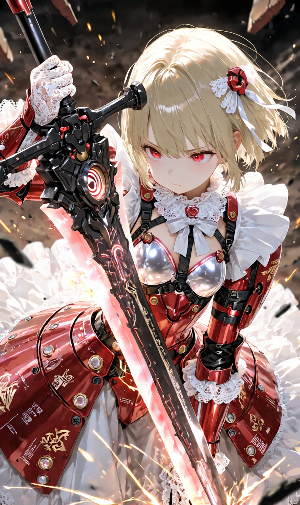 Armored Maid candy-red
