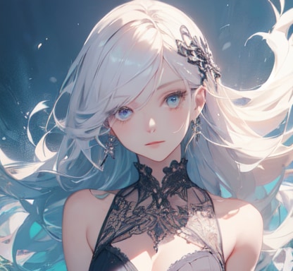 白髪 | の人気AIイラスト・グラビア