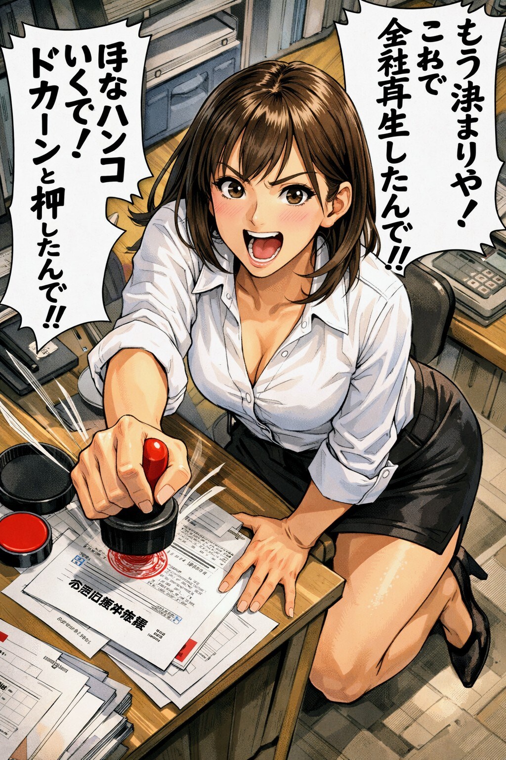 会社再生ハンコお姉やん | の人気AIイラスト・グラビア