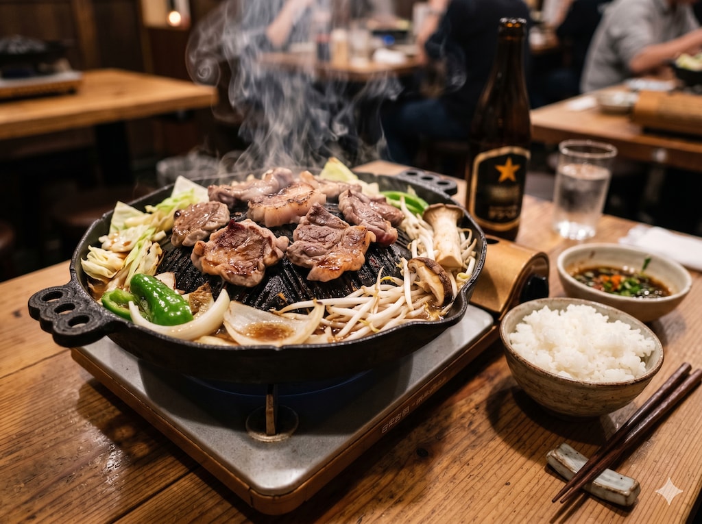 摩訶不思議食堂のジンギスカン鍋