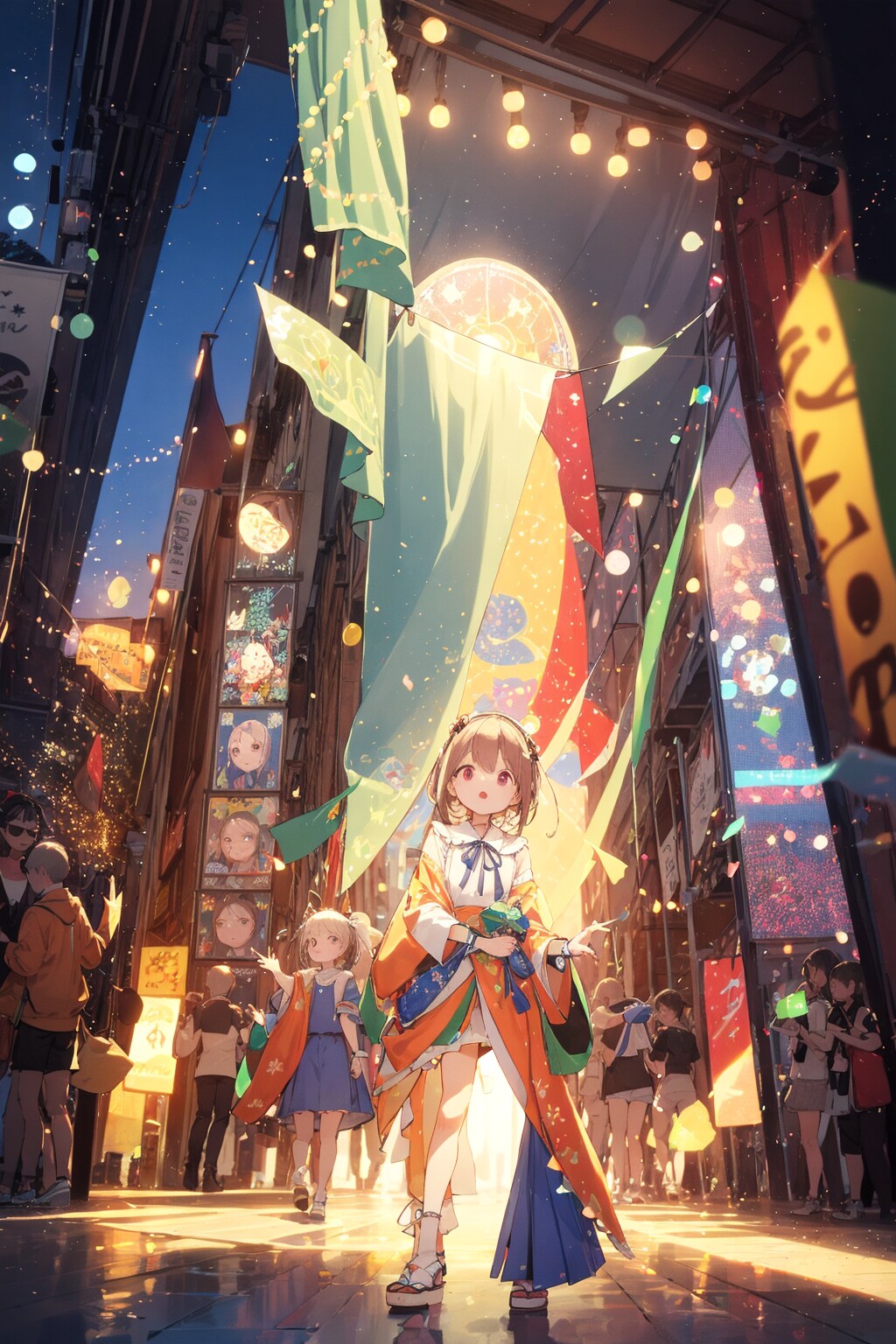 夏祭りの不思議な街並み | の人気AIイラスト・グラビア