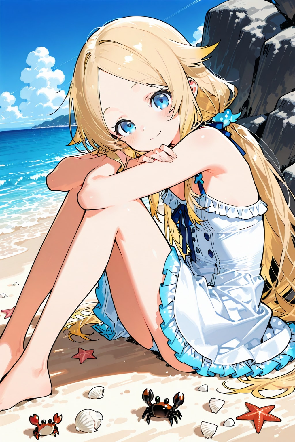 ビーチでのんびり | の人気AIイラスト・グラビア