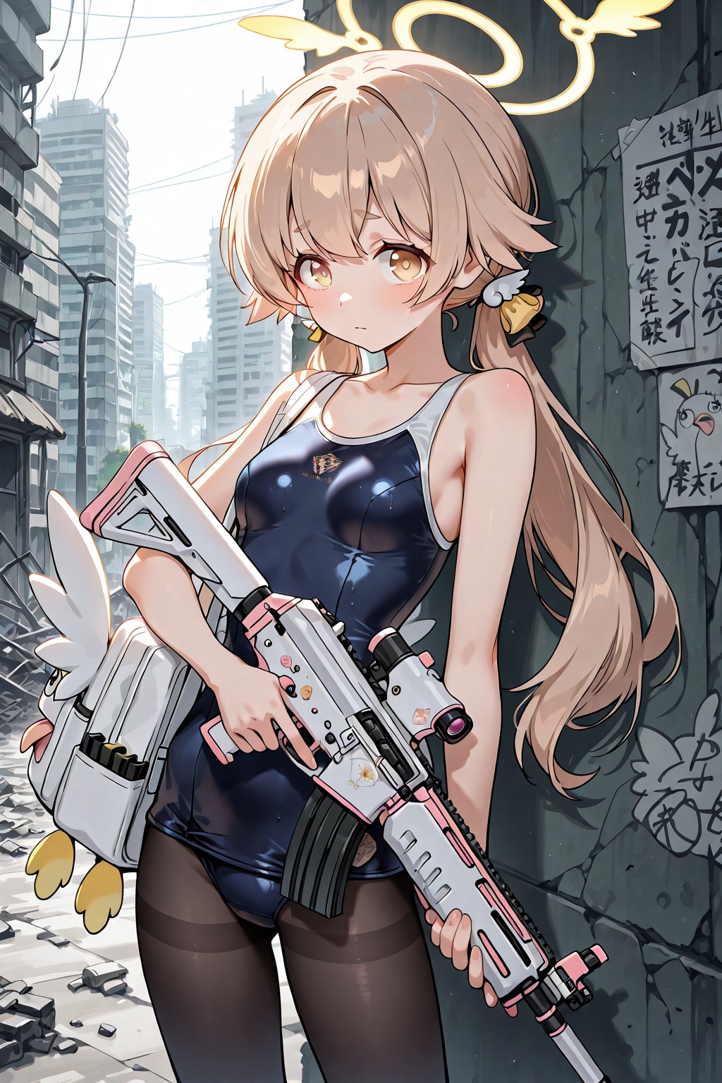 スクール水着と廃墟とヒフミ