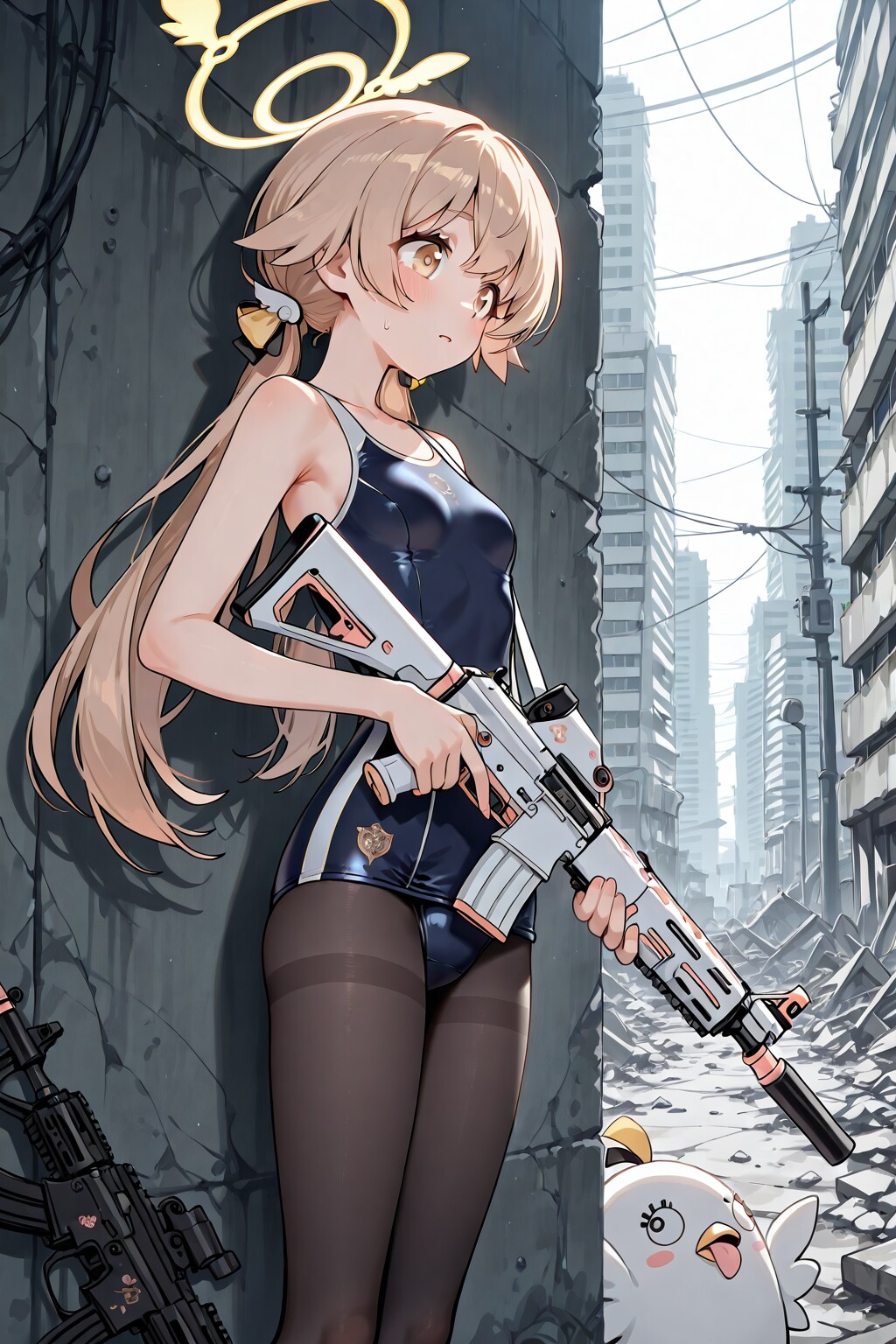 スクール水着と廃墟とヒフミ