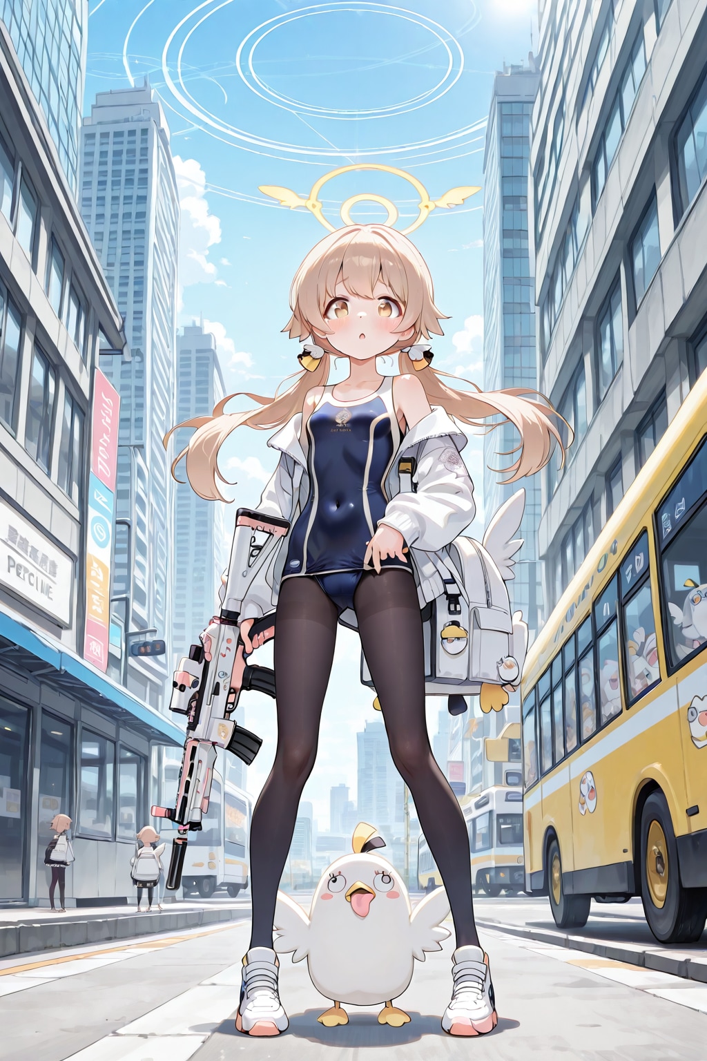 スクール水着と廃墟とヒフミ