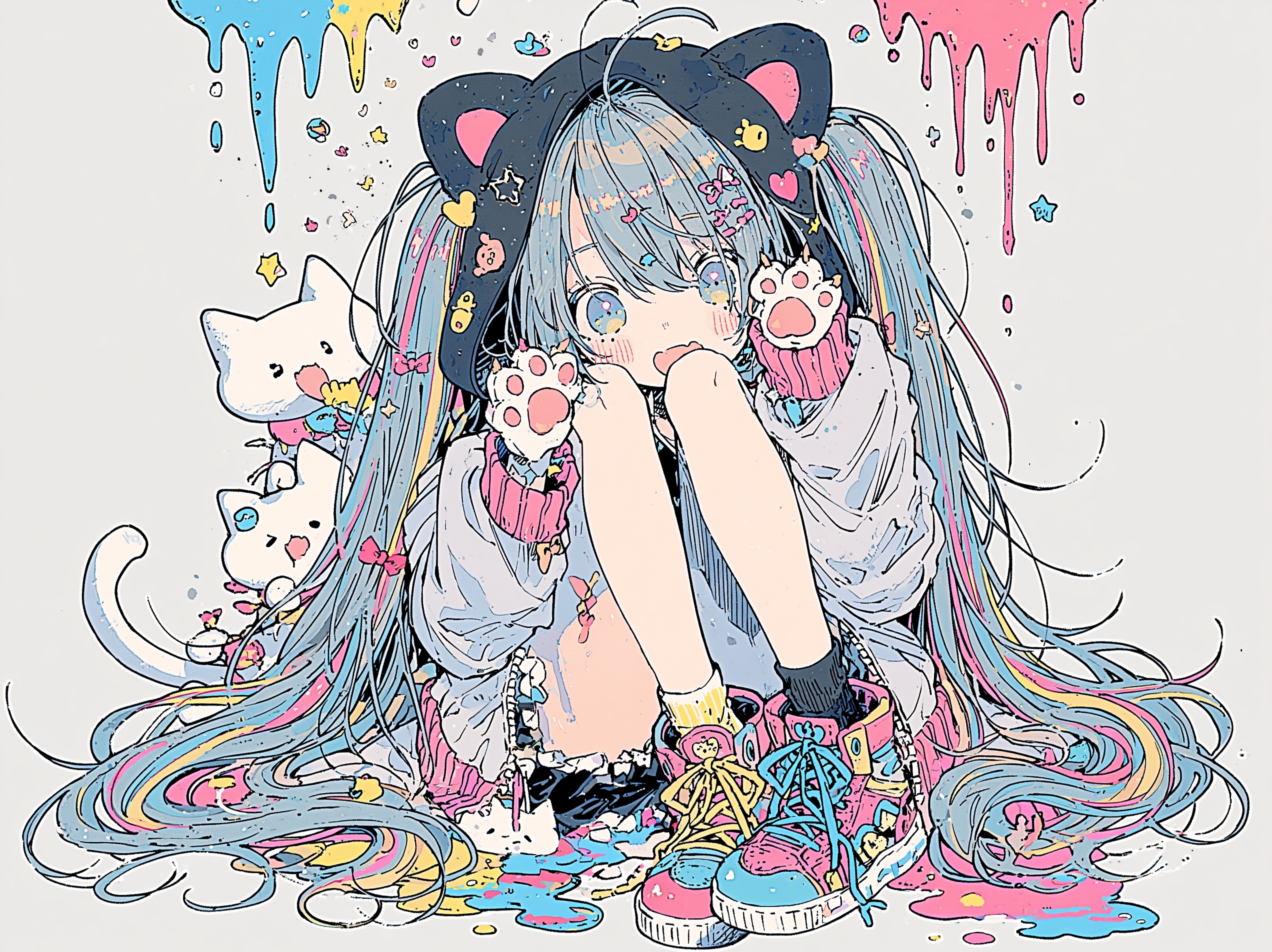 paw pose | の人気AIイラスト・グラビア