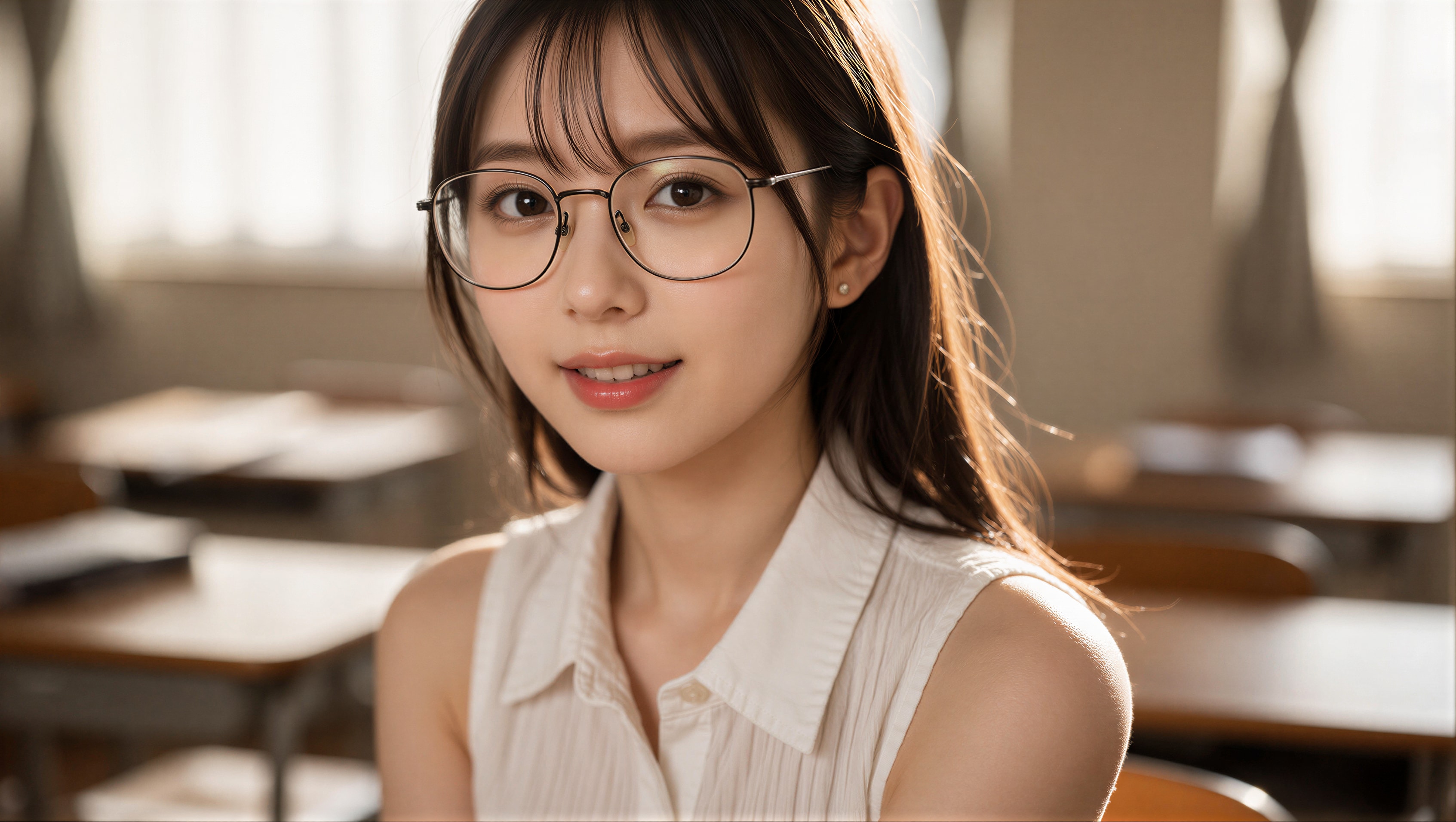 眼鏡をかけている先生 3