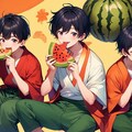 みんなでスイカ食べよ♥男子高校生版（８枚） 7枚目
