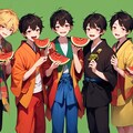 みんなでスイカ食べよ♥男子高校生版（８枚） 5枚目