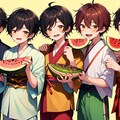 みんなでスイカ食べよ♥男子高校生版（８枚） 8枚目