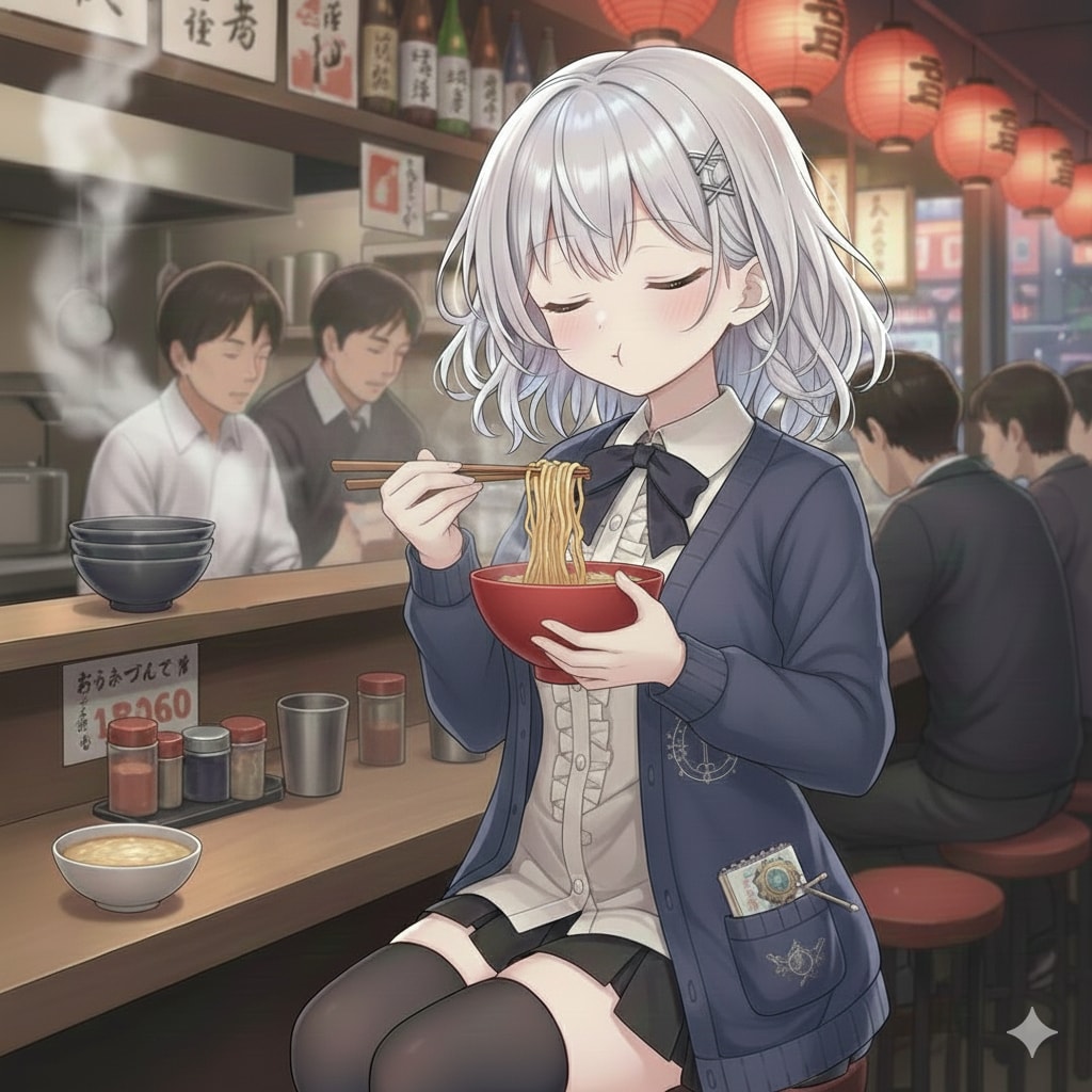 ラーメンを食べるジェミニちゃま | の人気AIイラスト・グラビア