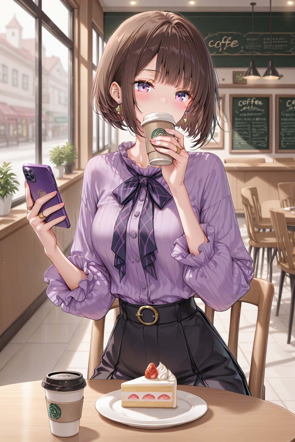 喫茶店にて
