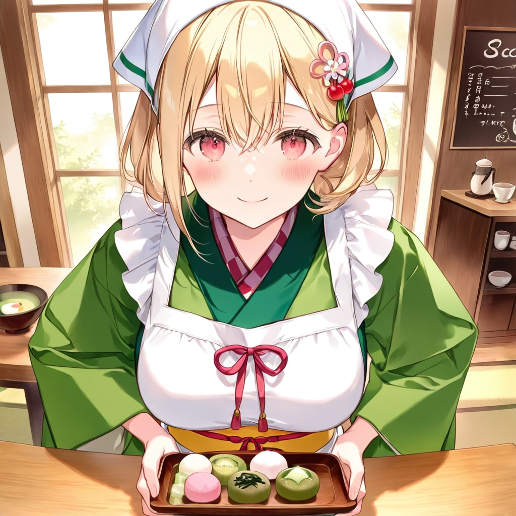 うちの子オリジナル対魔忍の永賀依緒、和風喫茶でとある任務を遂行中……
