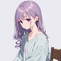 何気に座っている少女 2枚目