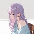 何気に座っている少女 3枚目