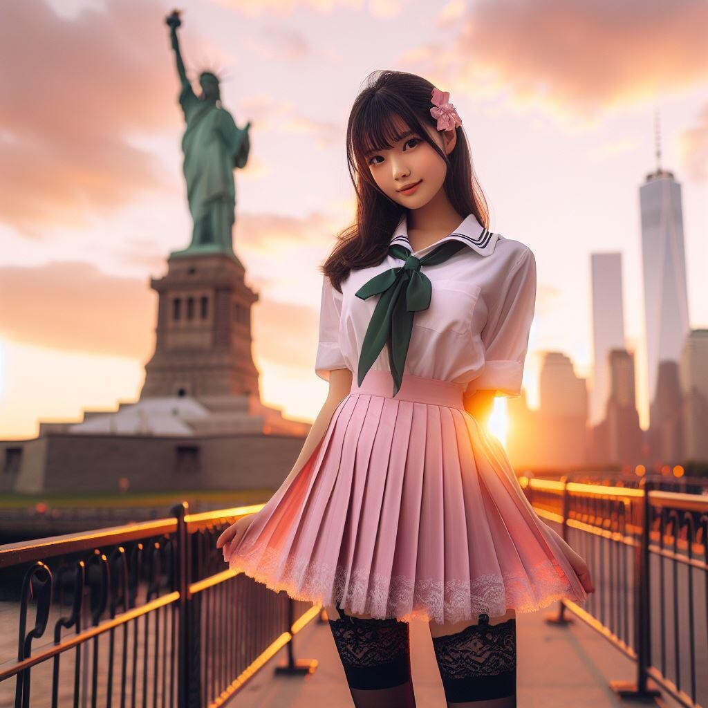 自由の女神と私♡