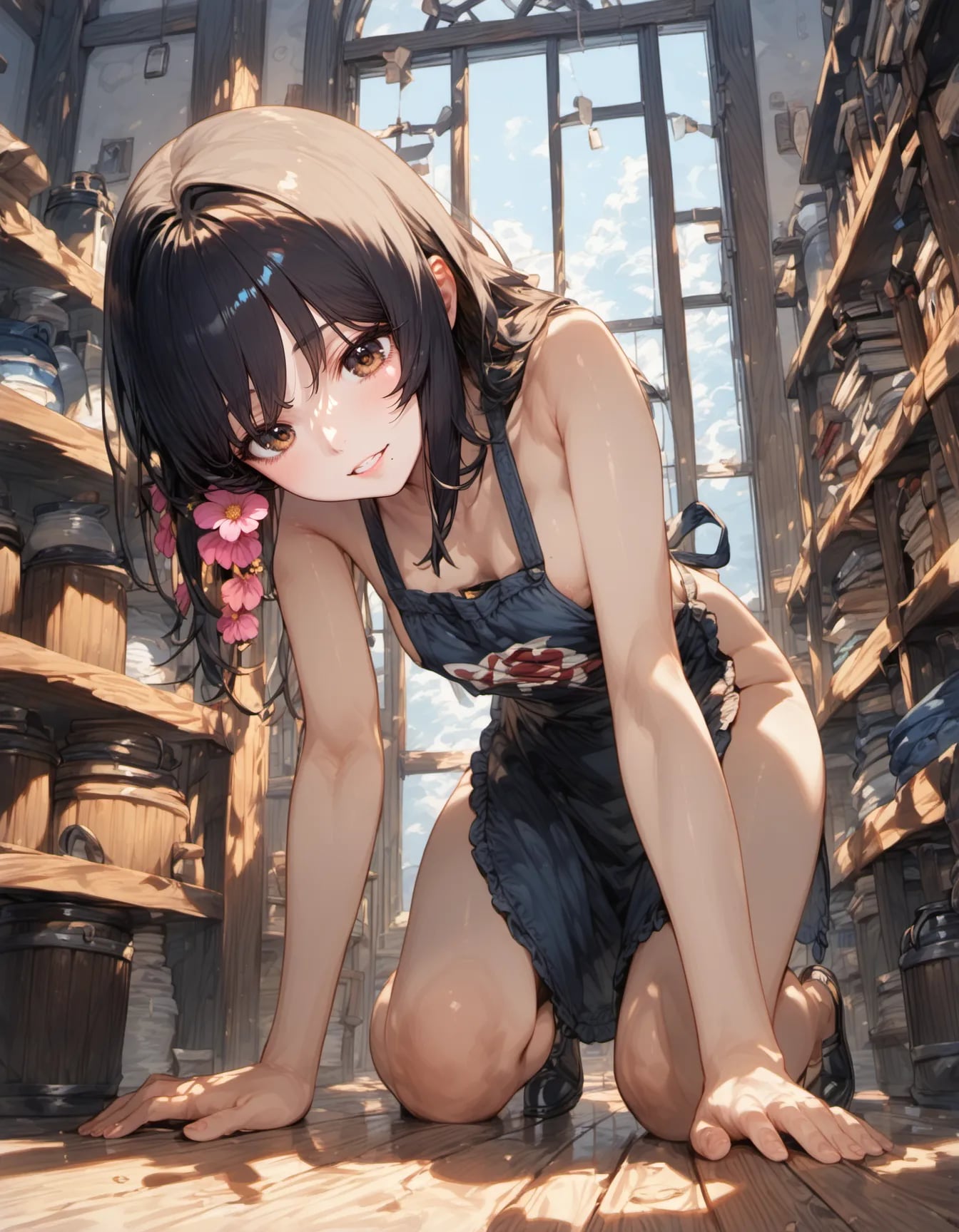 Sunlight Between Forgotten Shelves | の人気AIイラスト・グラビア