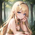 森に佇む金色の髪の少女 2枚目