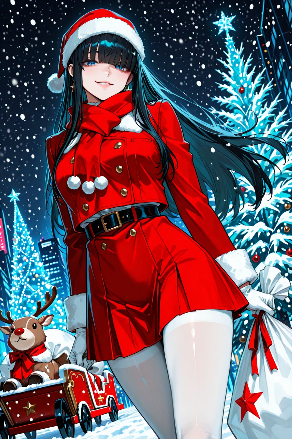 サンタコスの女の子 2025　その７ | の人気AIイラスト・グラビア